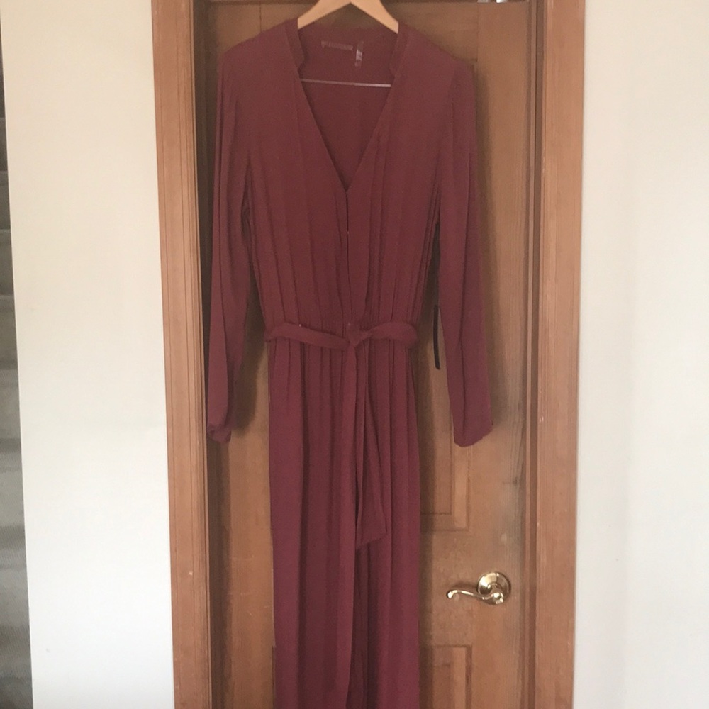 YFB Russet Berry Rome Jumpsuit L NWT
